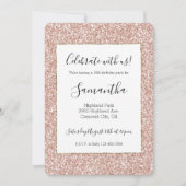 Invitation Parties scintillant or rose pâle (Devant)