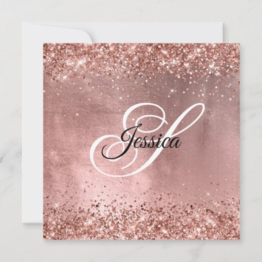 Invitation Parties scintillant or Rose parkly Foil 40e annive (Dos)