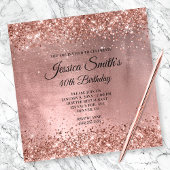 Invitation Parties scintillant or Rose parkly Foil 40e annive