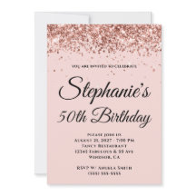 Parties scintillant or rose rose pâle 50e annivers