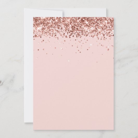 Invitation Parties scintillant or rose rose pâle 50e annivers (Dos)