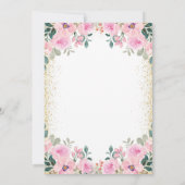 Invitation Parties scintillant or Turquoise rose floral Unico (Dos)