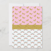 Invitation Parties scintillant or Unicorn Rainbow Party Invit (Devant)