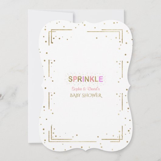 Invitation Parties scintillant or unique SPRINKLE Baby showe (Dos)