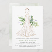 Invitation Parties scintillant or verdure Mariage Fête des ma (Devant / Derrière)