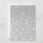 Invitation Parties scintillant Pale Silver Bokeh Enregistrer  (Dos)