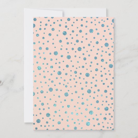 Invitation Parties scintillant papillon rose bleu Confetti Sw (Dos)