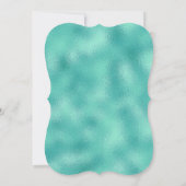 Invitation Parties scintillant Papillon Turquoise & Fleurs ro (Dos)