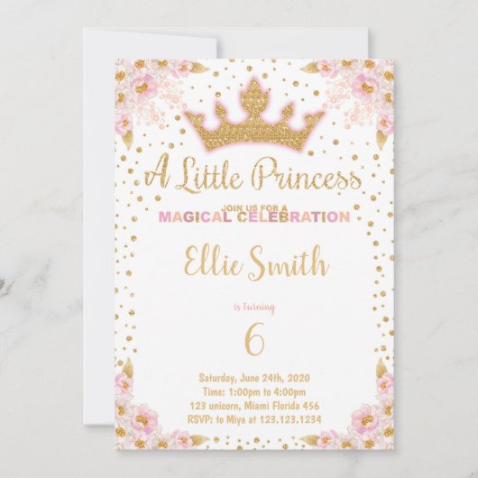 Invitation Parties scintillant Parti de la Couronne Invitatio (Devant)