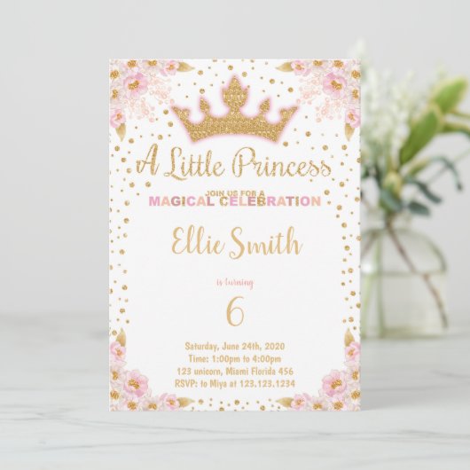 Invitation Parties scintillant Parti de la Couronne Invitatio (Debout devant)