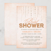Invitation Parties scintillant Peach Look Bridal Show Invitat (Devant / Derrière)