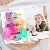 Invitation Parties scintillant Peinture Anniversaire Invitati