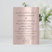 Invitation Parties scintillant pétillante Rose or mariage élé (Debout devant)