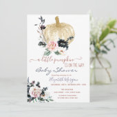 Invitation Parties scintillant Petites fleurs Citrouilles, Ba (Debout devant)