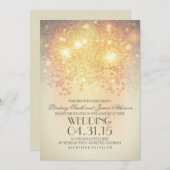 Invitation parties scintillant phares à cordes élégant mariag (Devant / Derrière)