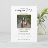 Invitation Parties scintillant photo Célébration de vie Invit (Debout devant)