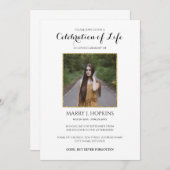 Invitation Parties scintillant photo Célébration de vie Invit (Devant / Derrière)