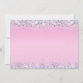 Invitation Parties scintillant Photo rose 15e anniversaire de (Dos)