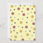 Invitation Parties scintillant Pois 1er anniversaire (Dos)