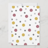 Invitation Parties scintillant Pois 1er anniversaire (Dos)