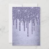 Invitation Parties scintillant pourpre de séchage | Lavande I (Dos)