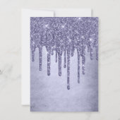 Invitation Parties scintillant pourpre de séchage | Lavender  (Dos)