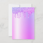 Invitation Parties scintillant pourpre Douce 16 Fêtes des mar (Dos)