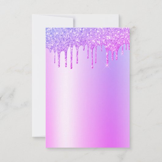 Invitation Parties scintillant pourpre Douce 16 Fêtes des mar (Dos)