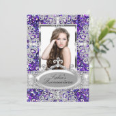 Invitation Parties scintillant pourpre et glamour diamant Qui (Debout devant)