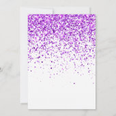 Invitation Parties scintillant pourpre étincelante blanche N' (Dos)
