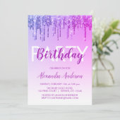 Invitation Parties scintillant pourpre Étincelle N'importe qu (Debout devant)