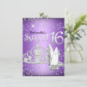 Invitation Parties scintillant pourpre Tiara & talons doux 16 (Debout devant)