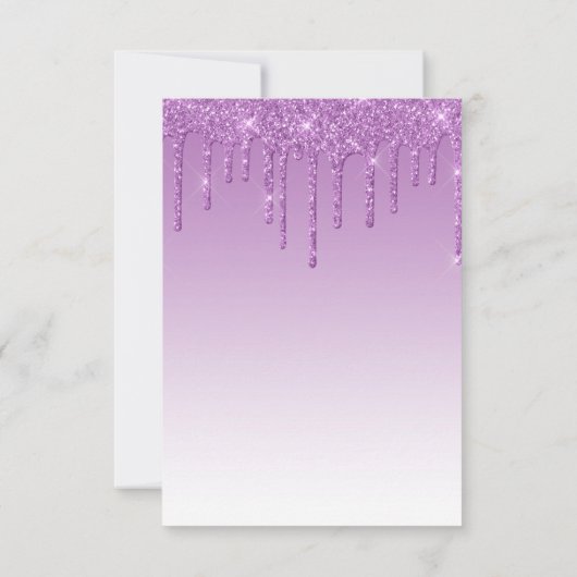 Invitation Parties scintillant pourpre/Violet Unicorne Annive (Dos)