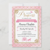 Invitation Parties scintillant Princesse 1er anniversaire Inv (Devant)