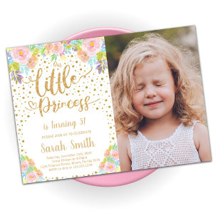 Invitation Parties scintillant Princesse Anniversaire Invitat