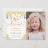 Invitation Parties scintillant Princesse Anniversaire Invitat (Devant)