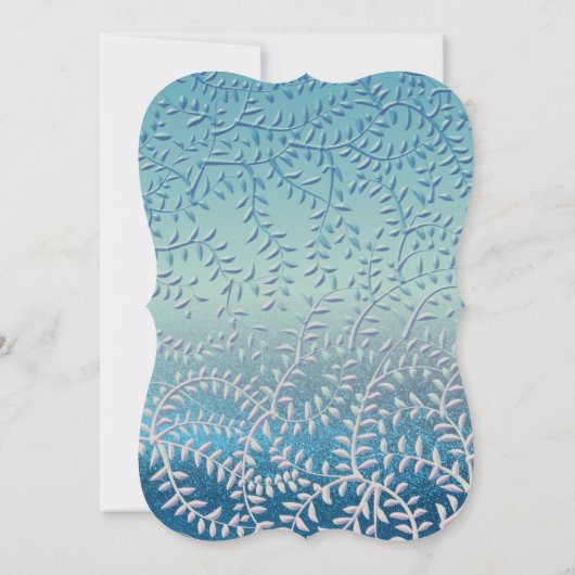 Invitation Parties scintillant Quinceanera Bleu (Dos)