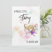 Invitation *~* Parties scintillant Rainbow Baby Fairy Shower  (Debout devant)