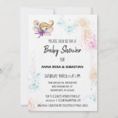 Invitation *~* Parties scintillant Rainbow Baby Fairy Shower  (Dos)