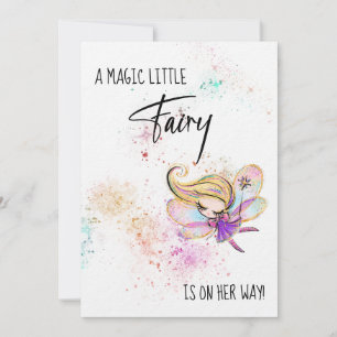 Invitation *~* Parties scintillant Rainbow Baby Fairy Shower 