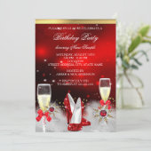 Invitation Parties scintillant Red High Heures Silver Gold Ch (Debout devant)