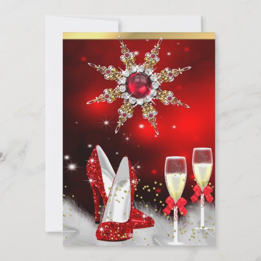 Invitation Parties scintillant Red High Heures Silver Gold Ch (Dos)