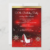 Invitation Parties scintillant Red High talon Chaussures Gold (Devant)