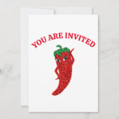 Invitation Parties scintillant Red Hot Pepper Diva (Devant)
