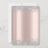 Invitation Parties scintillant Robe Argent Confetti Rose Or 5 (Dos)