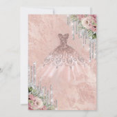 Invitation Parties scintillant, Robe Floral Chic Quinceanera (Dos)