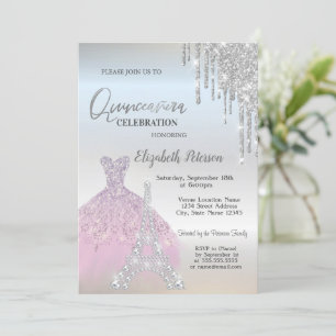 Invitation Parties scintillant, Robe Lavander, Eiffel Quincea