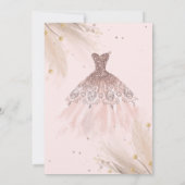 Invitation Parties scintillant, Robe, Pampas, Doux rose 16 (Dos)