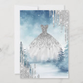 Invitation Parties scintillant, Robe paysage hivernal doux 16 (Dos)