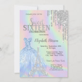 Invitation Parties scintillant, Robe, Tour Eiffel Opal Sweet  (Devant)